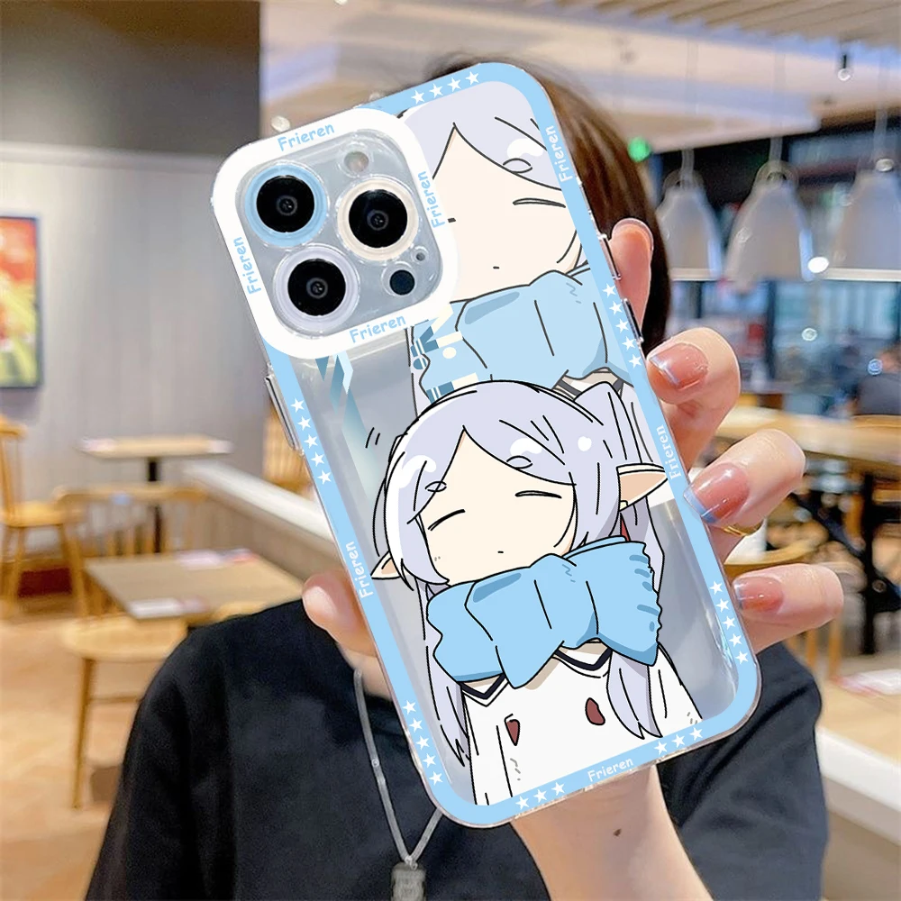 Anime Frieren Beyond Journeys End Phone Case for Samsung S24 S23 S22 S21 S20 S10 FE Note20 Note10 Plus Ultra Lite 5G Clear Cover