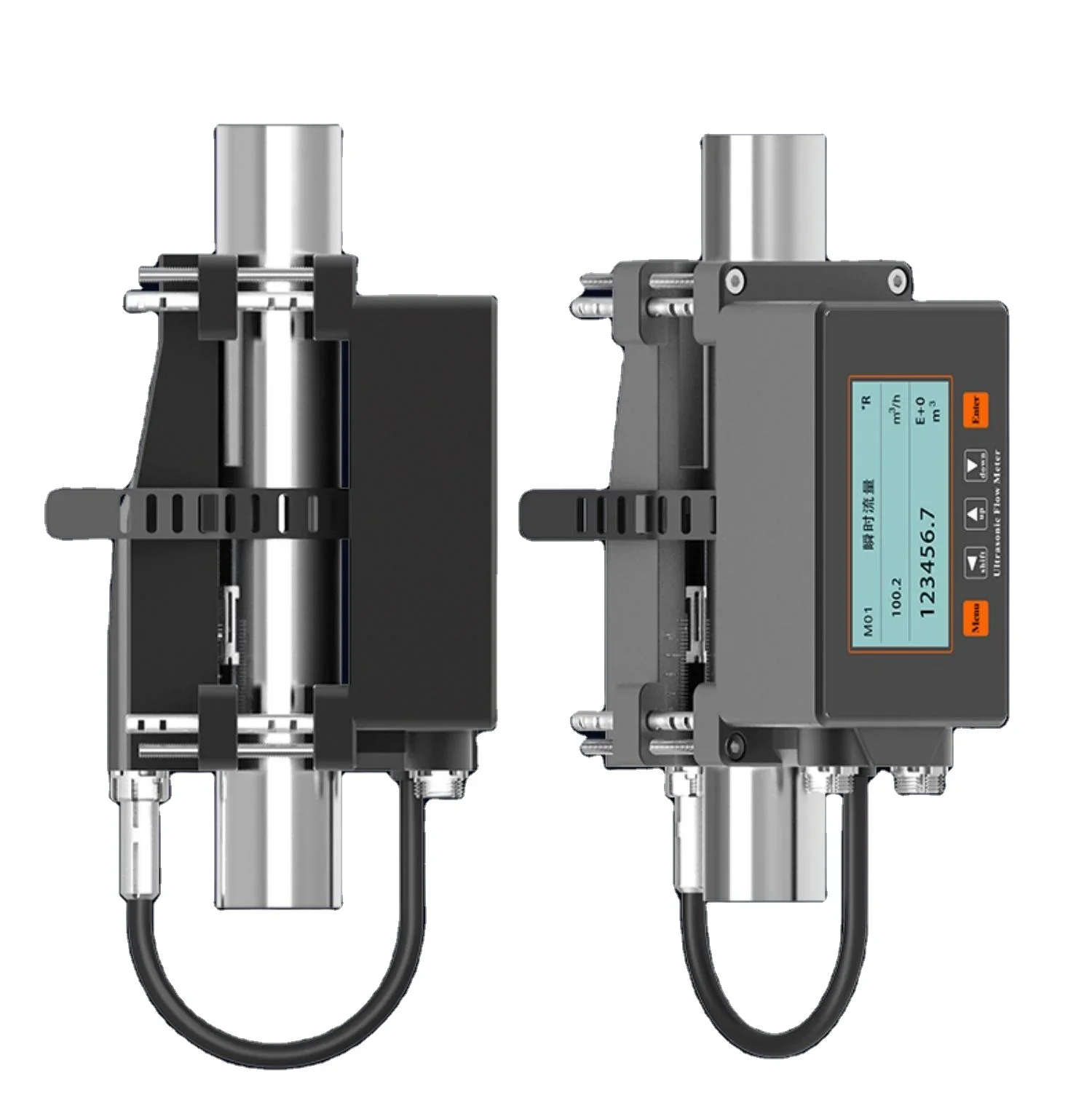 Snap-on Type External Clamp-on Liquid Pure Water Pipe-free High-precision Micro-diameter Ultrasonic Flow Meter