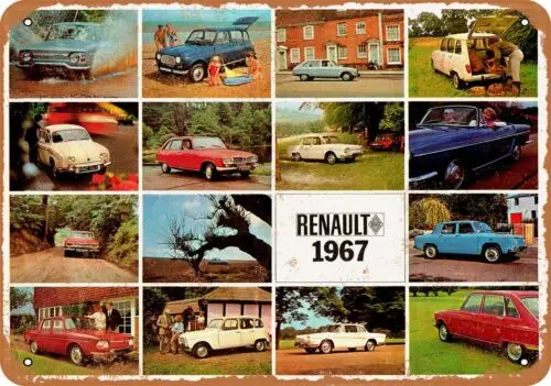 Metal Sign - 1967 Renault Line-Up - Vintage Look Reproduction