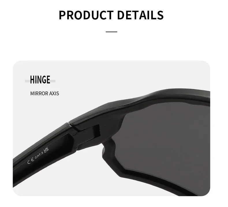 ROCKBROS Bestseller Fahrradbrille UV400 Anti-Beschlag REVO-Gläser HD-Klarheit CE/ANSI-Zertifiziert Cateye-Design MTB/Rennrad – Detail 15