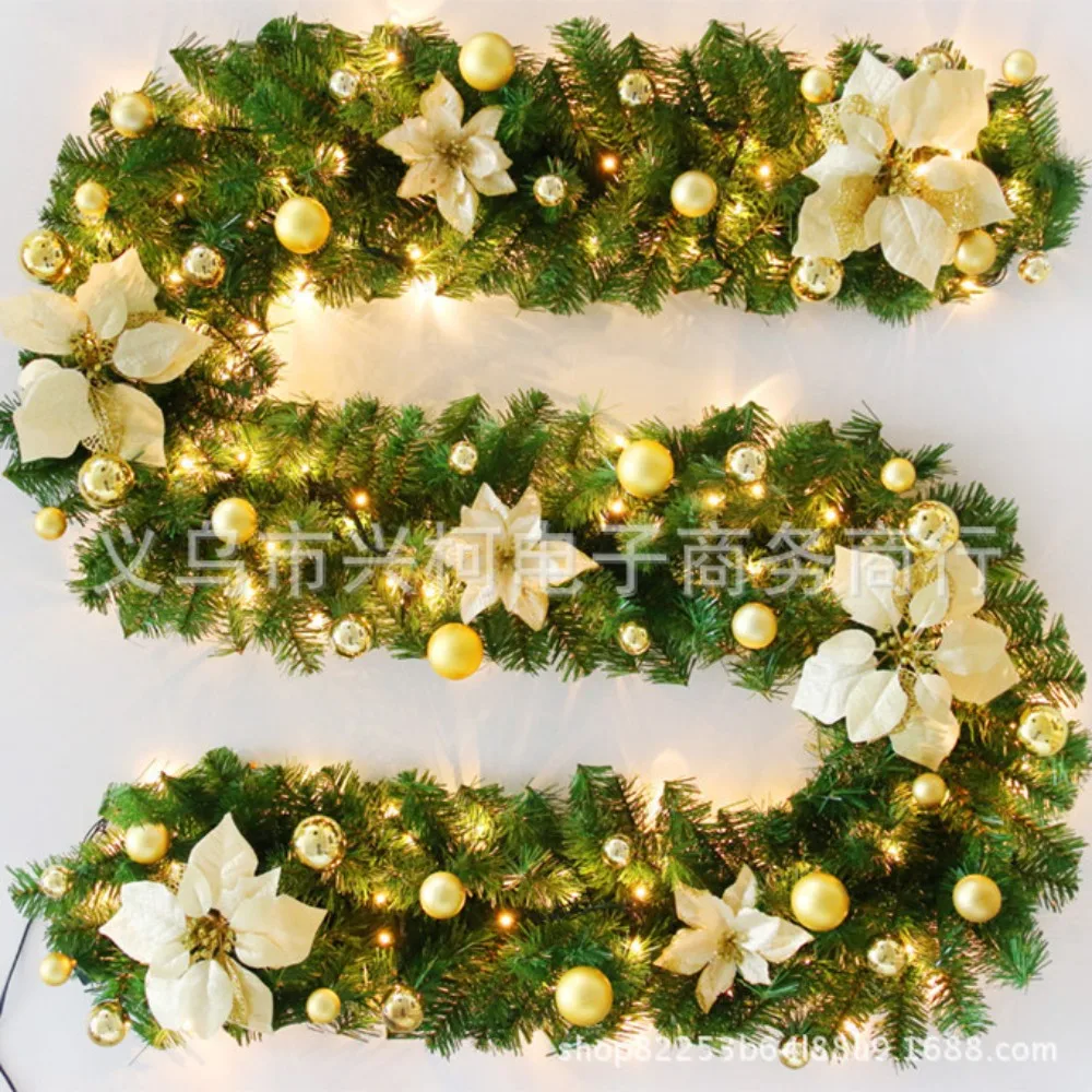 Christmas decoration rattan 2.7 meters encrypted luxury hanging ornaments Christmas rattan garland package Christmas decorations