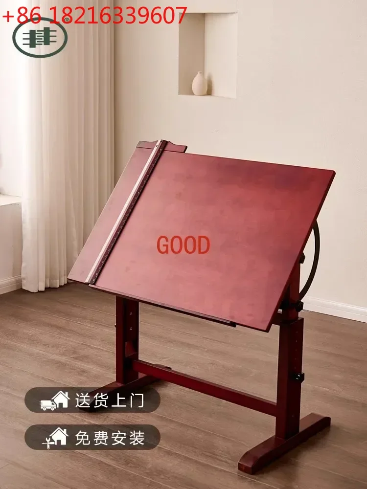 Solid wood painting table for art students Special painting table for kindergarten children Graffiti drawing table