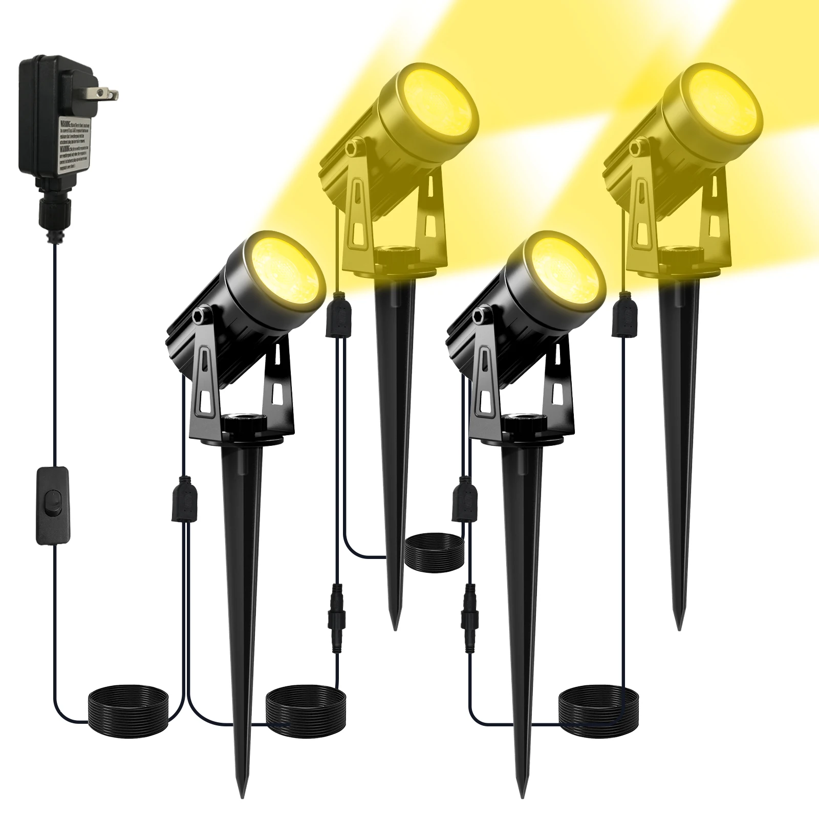 Ons Plug Cob Super Helder Warm Wit Spotlight Led Tuin Licht Gazon Lamp Laagspanning Landschap Verlichting Ip65 Waterdicht