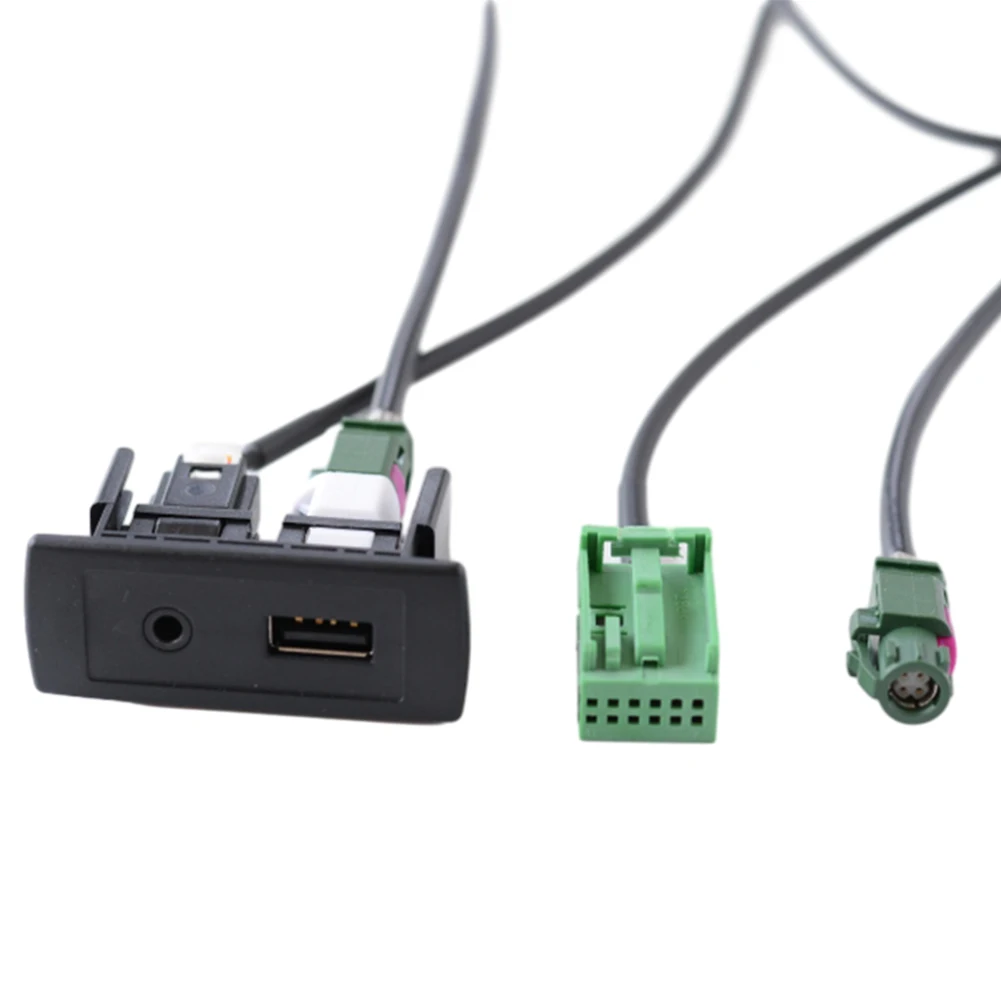 

Cable AUX Socket Adaptor For Mercedes SLK SL 2008 W/ Wire Harness ABS Car USB Easy To Install Practical Useful