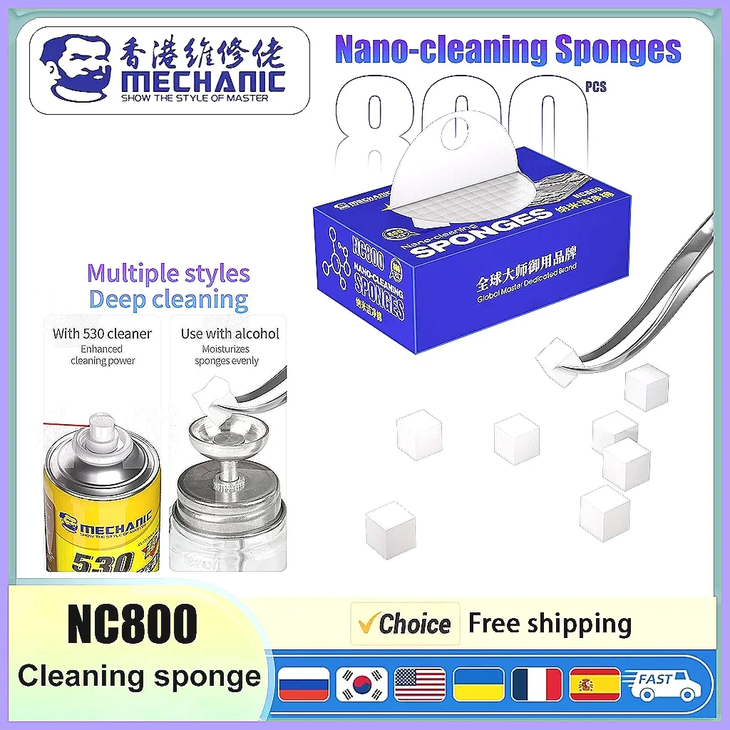 Professional Nano-Cleaning Sponges for Electronics, Keyboard, PCB & Precision Components