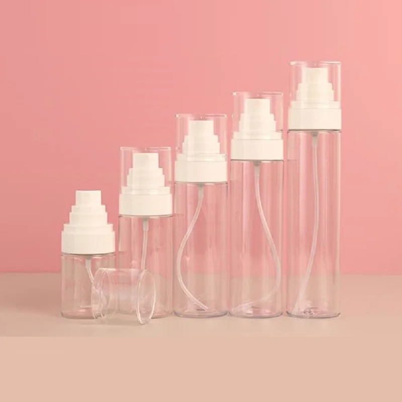 30/50/80/100/120ml PET Clear Plastic Fine Mist Spray Bottle Brown Cosmetic Packing Toner Water Atomizer Refillable Bottle 25pcs