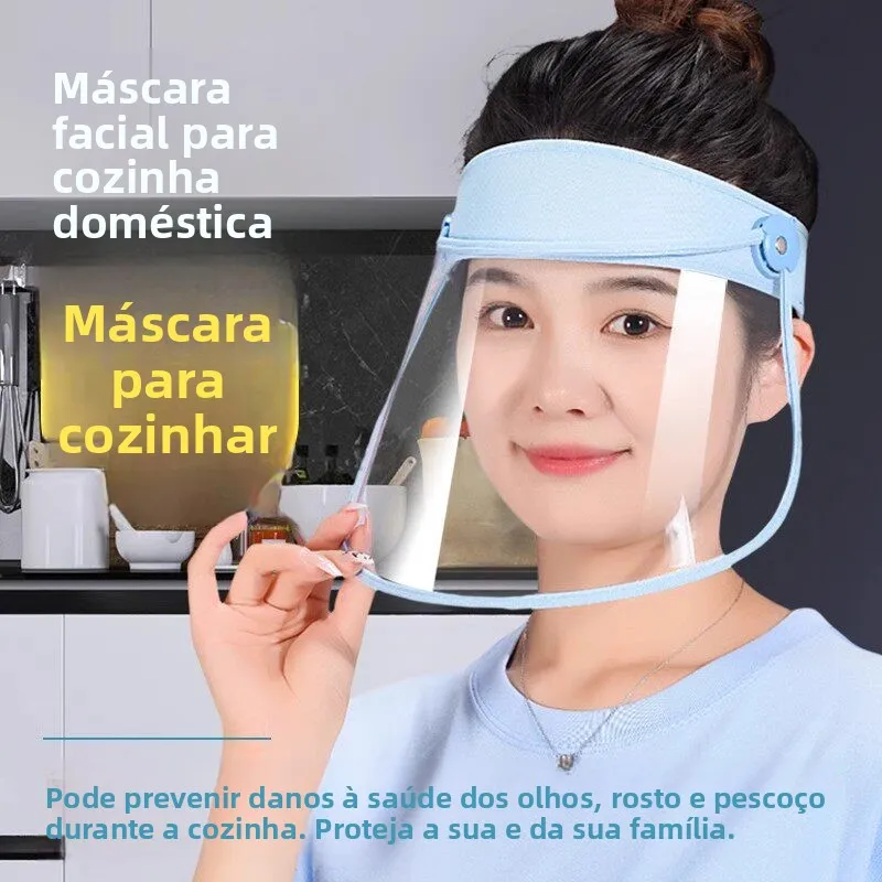 キッチン油飛散防止フェイスマスク女性用スタイル調理揚げ物用フルフェイス保護煙防止透明マスク