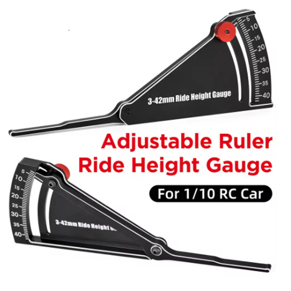【CALIENTE】Regla de altura de vehículo todoterreno de aleación de aluminio, Kit de herramientas de reparación RC de 3-42Mm