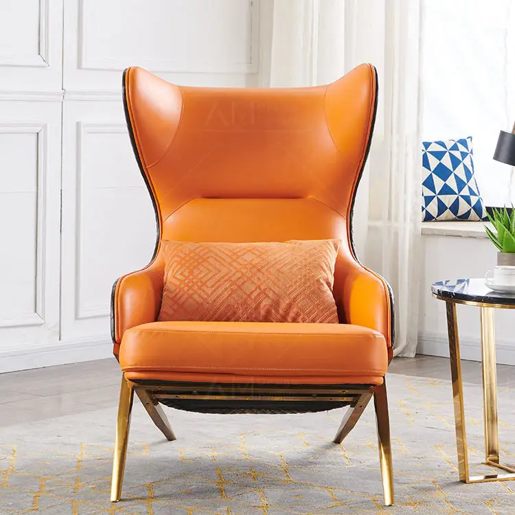 

ForHOT Italian Design Modern Simple Luxury Living Room Couch Leather Sofa Chair Dining Chair for Home Office Luxury Furniture