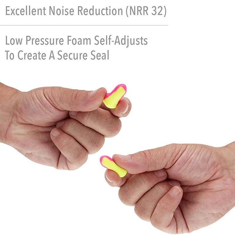 2026 HOT 100 Pairs Of Soundproof Earplugs Anti-Noise Sponge Protective Earplugs Work Study Sleep Earplugs