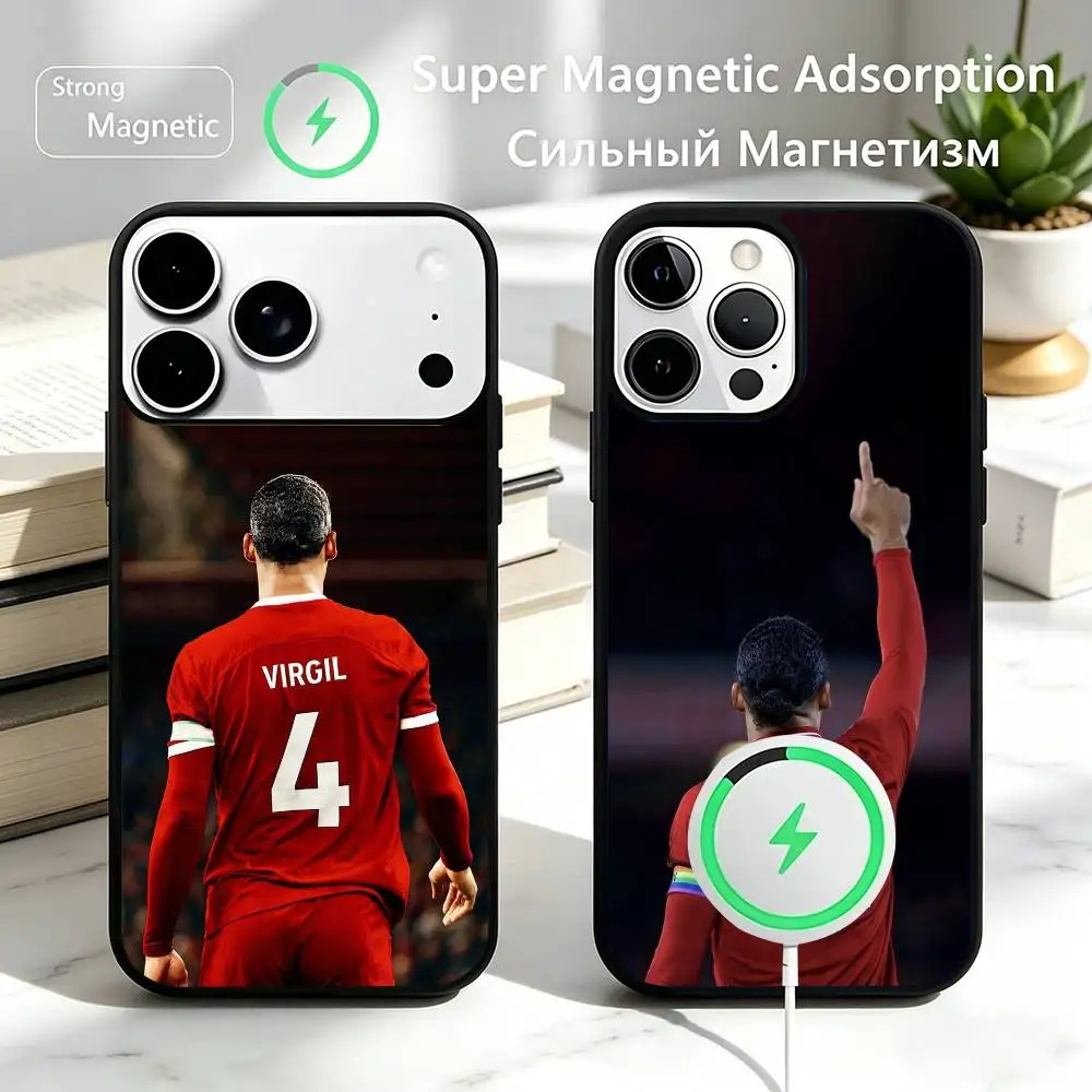 

V-Virgil van D-Dijk FOOTBALL 4 Phone Case For iPhone17,16,15,14,13,12,11 Plus,Pro Magnetic with Magsafe Wireless Charging