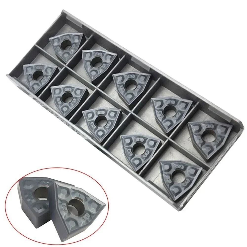 Cuchillas de inserción de piezas de 10 WNMG080404-TF, herramientas de corte de carburo CNC IC907 WNMG431-TF, accesorios de herramientas de torneado metalúrgico