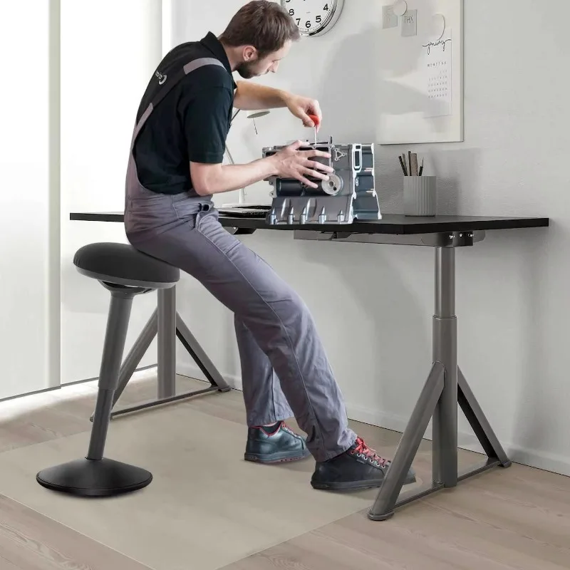 2026 Ergonomic  Swivel Standing Desk Balance Chair Height Adjustable Standing Stool Office Ergonomic Wobble Saddle Chair
