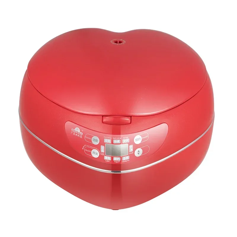 Peach Shaped Electric Rice Cooker Intelligent Mini Electric Rice Cooker Household 1-2-3-4 People Kitchen Appliances Cooking