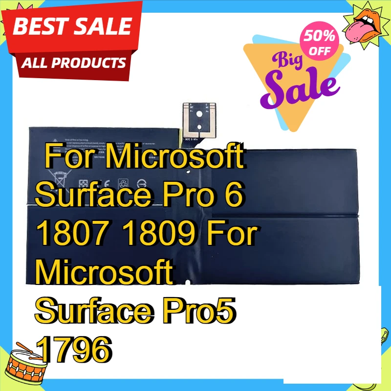 

High-Performance 5940mAh G3HTA038H DYNM02 Laptop Battery For Microsoft Surface Pro 6 1807 1809 For Microsoft Surface Pro5 1796