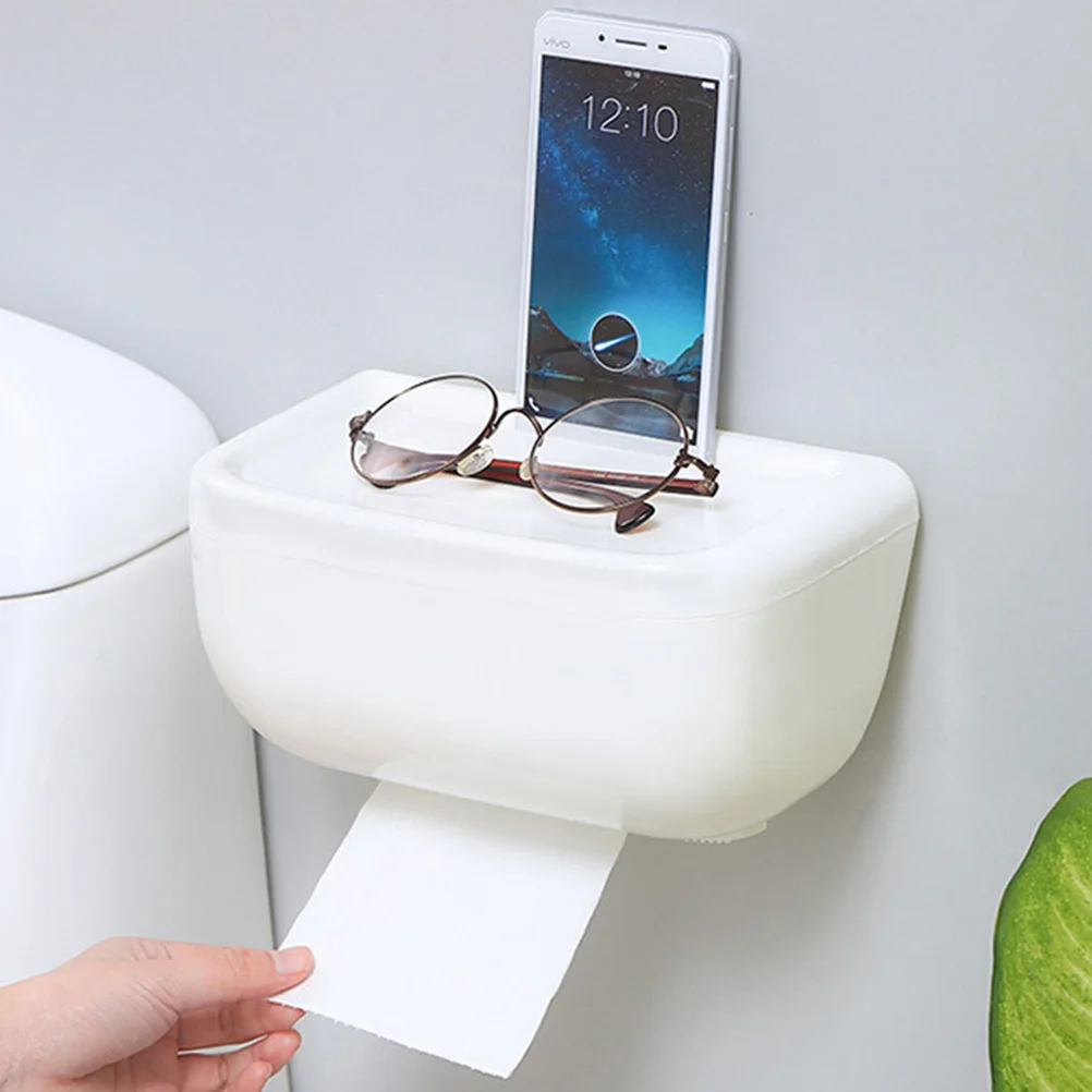 

Toilet Tissue Box Hanger Paper Case Dispenser Towel Holder for The Kitchen Bathroom Giant Stand
