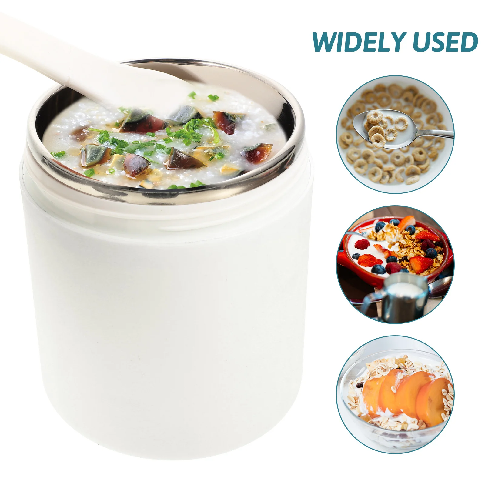 

Insulated Soup Cup Premium Stainless Steel Thermal Breakfast Cup Leakproof Portable Food Container Milk Porridge Juice