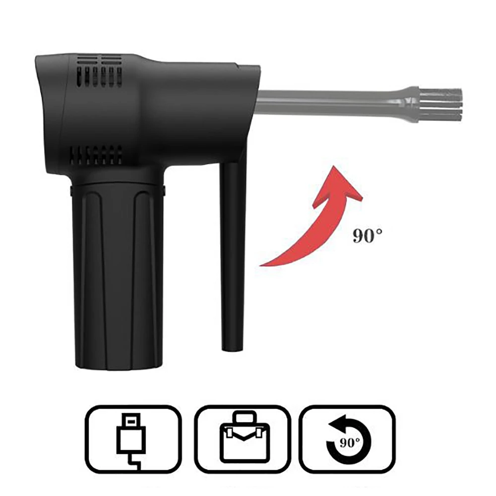40000Rpm Kemoceng Udara Nirkabel USB Isi Ulang Genggam Pembersih Peniup Debu Terkompresi Listrik untuk PC Laptop Keyboard Mobil