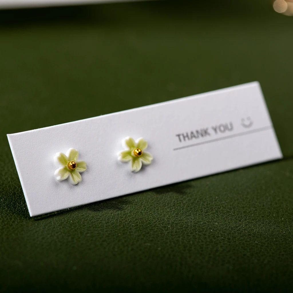 Handmade Multicolor Ceramic Flower Earrings With Stainless Steel Pin - Trendy And Eye-catching Jewelry Z638
