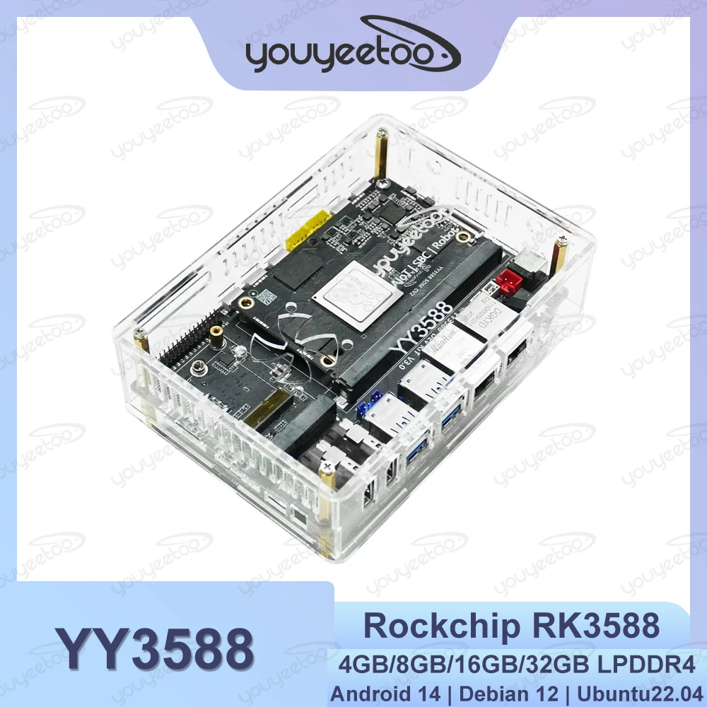 

Youyeetoo YY3588 AI Development Board with Rockchip RK3588 SoC Large Model Support for Ubuntu 22 & Android 14