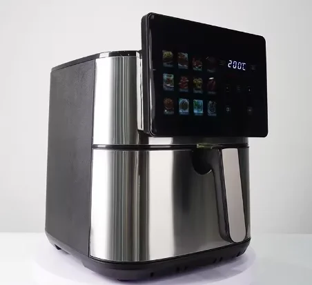 Stainless Steel Air Fryer Healthy Oil-free Smart Touch Control Large Capacity Electric Fryer for Fast Food