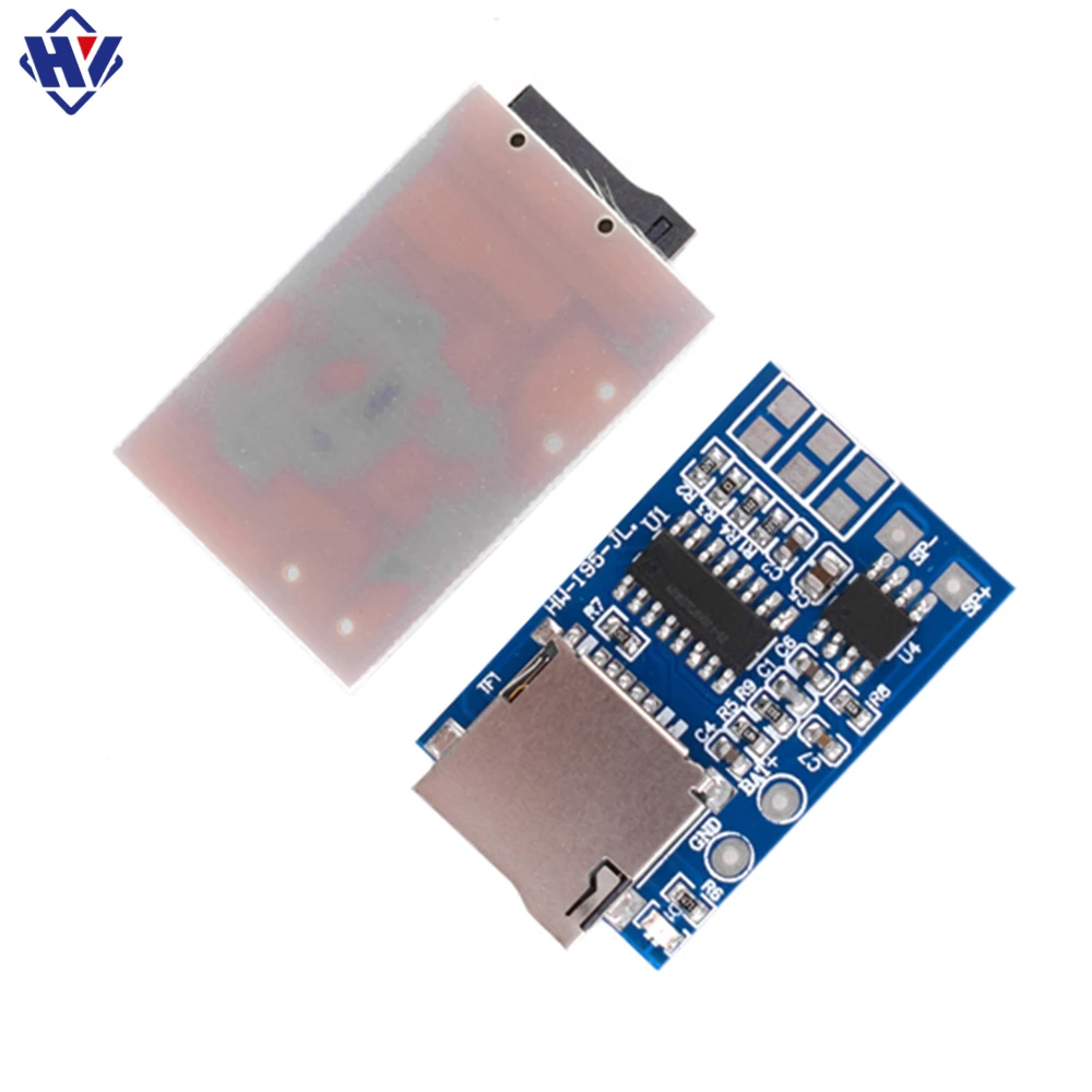 TF card MP3 decoder board module 3.75V lithium battery power supply with 2W mixed mono memory playback function Maximum output3W