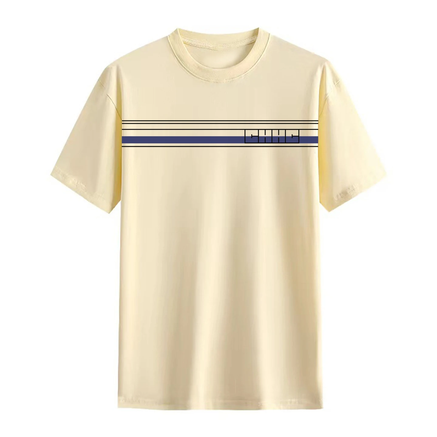 CH Tシャツ 半袖 ファッション ストライプ柄 快適 ソフト 夏新作 ルーズフィット ネックデザイン 人気 マストアイテム セール中 2025