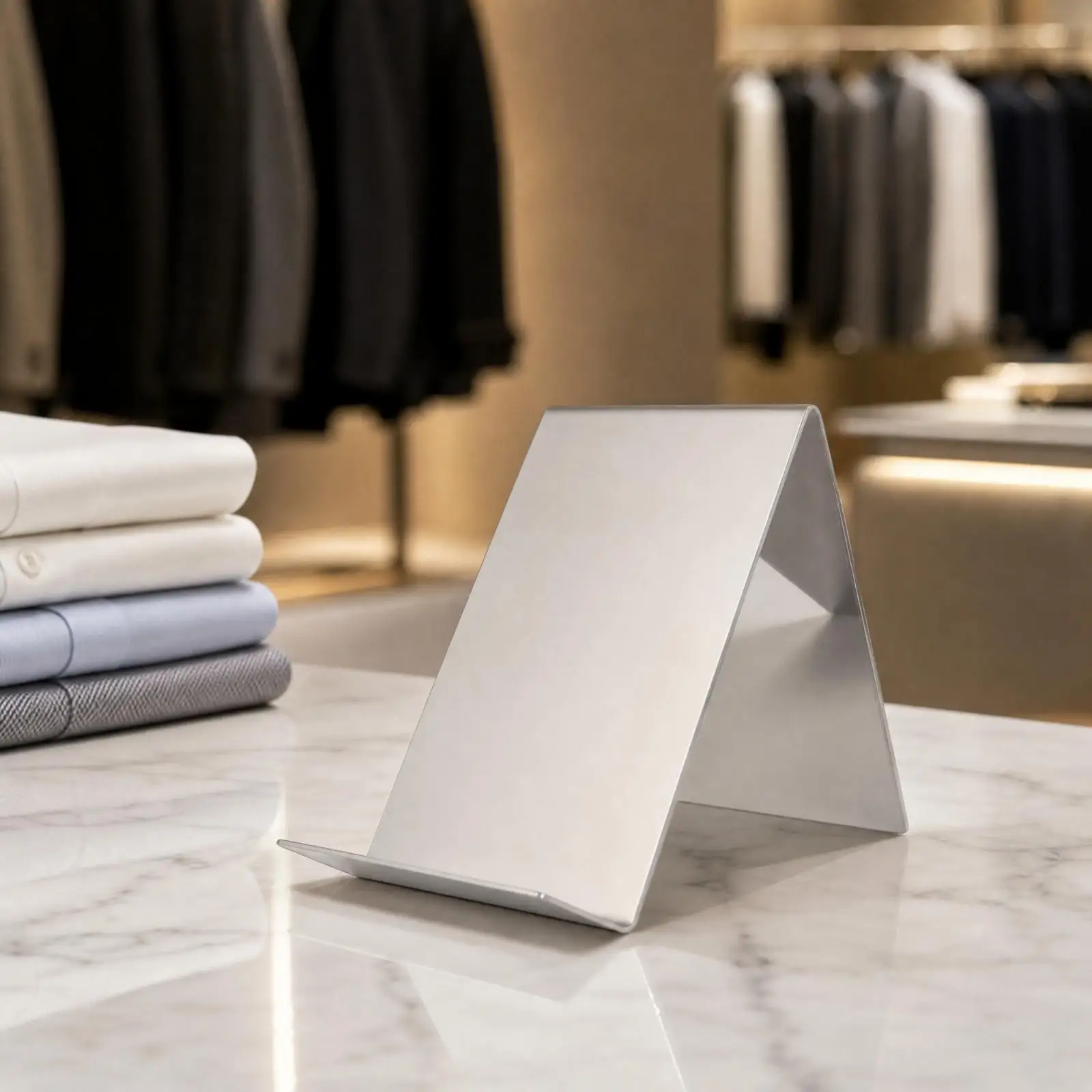 Freestanding Metal Shirt Display Stand Rack for Retail Store Tie Showcase Holder Display
