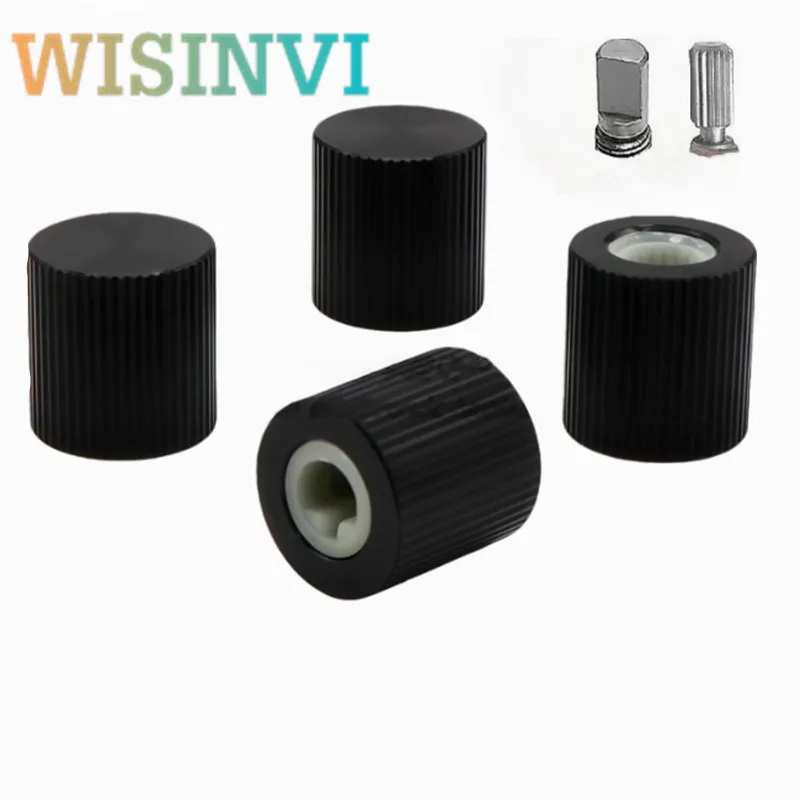 5pcs 15X15mm aluminum alloy Potentiometer Encoder knob  Amplifier Audio Volume knob Electronic Instruments switch cap hole 6mm