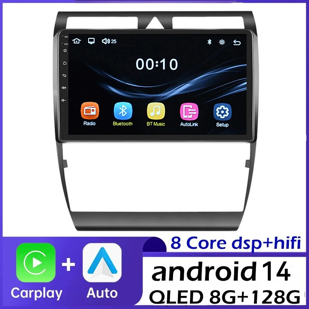 

Android 14.0 Android Auto Radio for Audi A6 C5 1997-2004 S6 RS6 Wireless Carplay 4G Car Multimedia Player GPS 2din autoradio