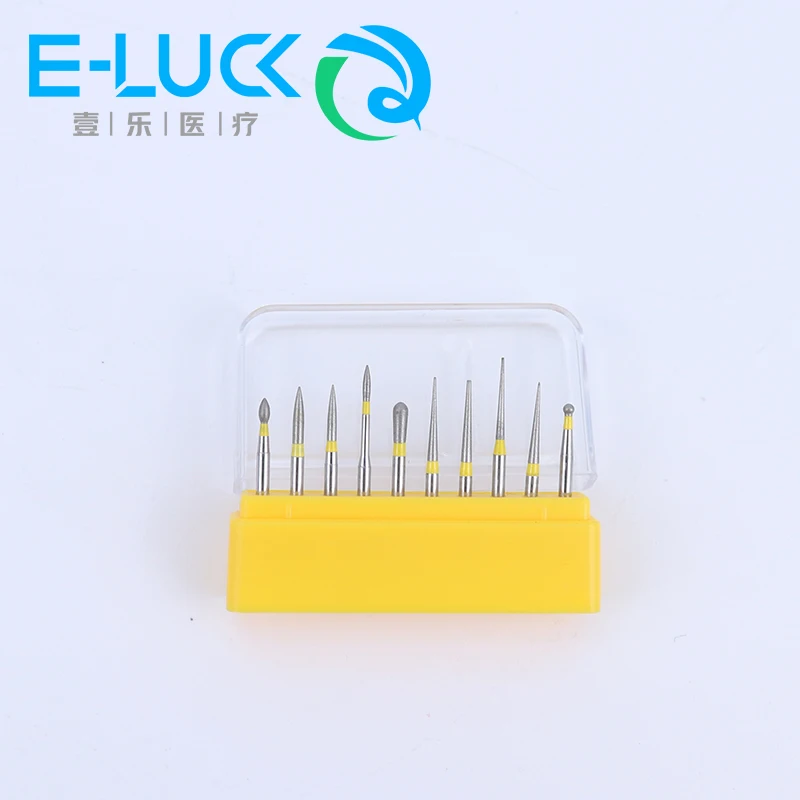 Dental Diamond Burs Kit FG-105 Ceramic Or Composite Polishing Kit For High Speed Handpiece Diamond Drill 10pca/set