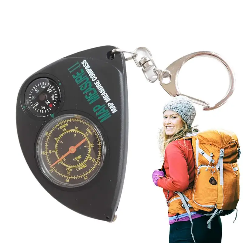 Lightweight Compass For Hiking Multifunctional Outdoor Scout Compass Black Camping Compass User Friendly Compass For Climbing