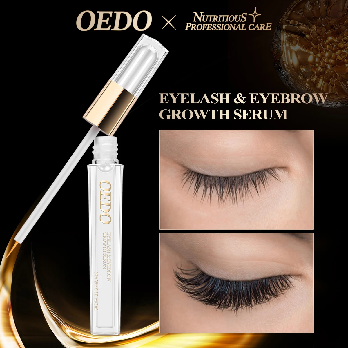 2PCS Eyelash SerumการรักษาLash Eye Longer FullerยาวEyebrow Growth Enhancer Eye Care Curling Eyelashยกชุด