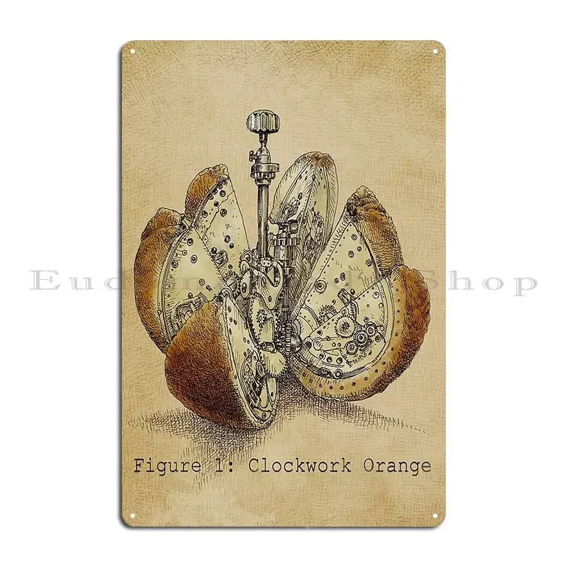 Steampunk Orange Metal Plaque Custom Customize Wall Paintingwall Pub Tin Sign Poster