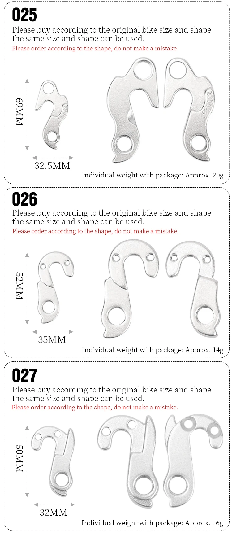 LEBYCLE MTB Rennrad Schaltwerk Aufhänger Mountainbike Rahmen Getriebe Schwanz Haken Fahrrad Teile – Detail 10