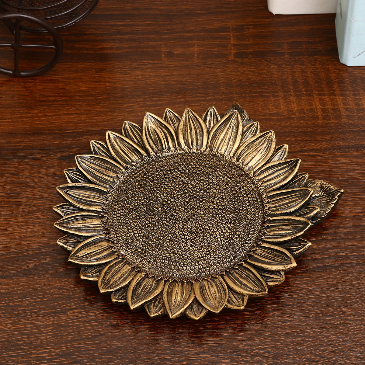 

Sunflower Shaped Jewelry Tray Holder Rings Necklaces Earrings Resin Material Storage ganizer Gifts Wedding Anniversary Birthday