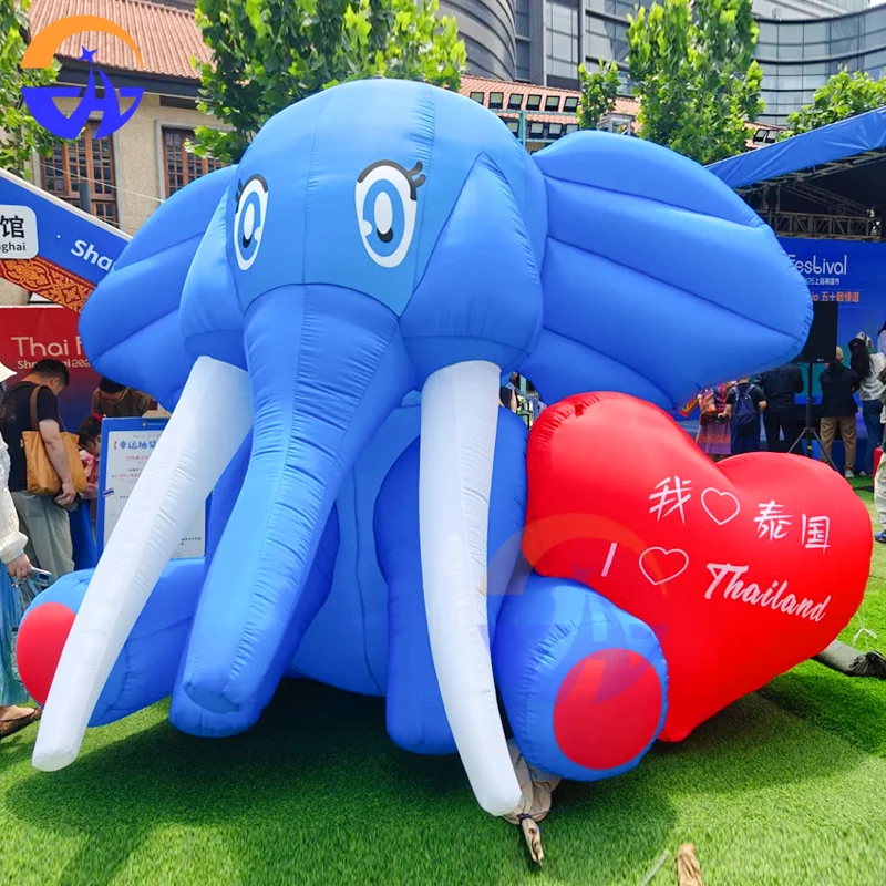 

Inflatable Cute Cartoon Heart Elephant Model - Outdoor & Mall Party Event Decoration Prop
