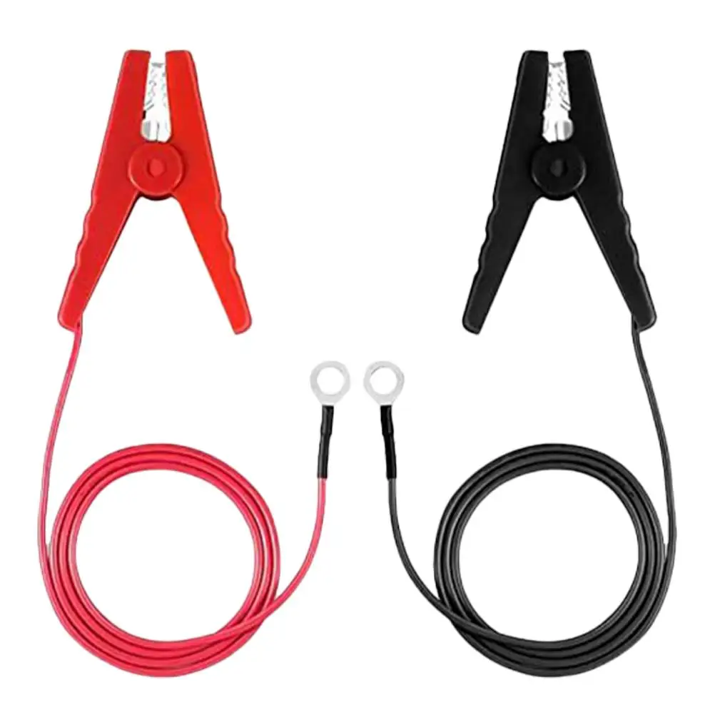 

2pcs Charging Cable Wire Electric Fence Jump Connector Copper Clips Red Black Farm Fence Accessories Solar Gardening