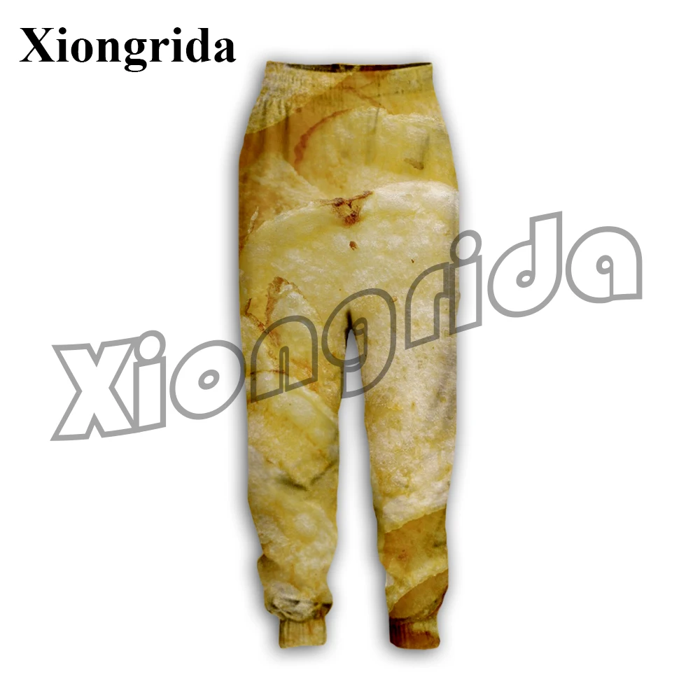 

Funny Potato Chips Printed Sweatpants 3d High Waist Trousers Mens Fashion Casual Snack Print Pants Unisex Clothes