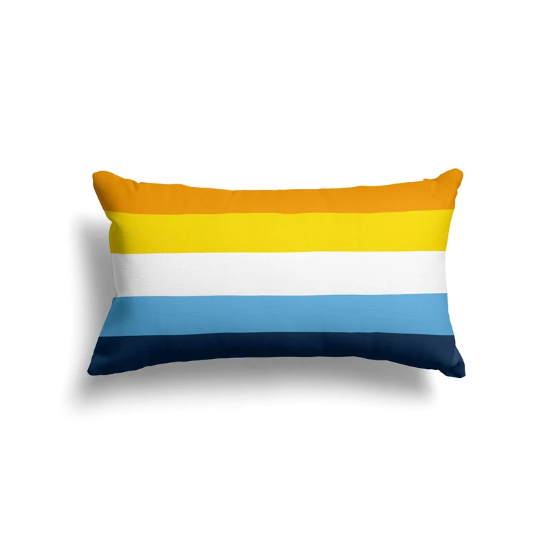 Aertemisi 20'' x 12'' Aroace Pride Flag Aromantic Asexual Rectangular Throw Pillow Cushion Covers Cases Pillowcases 50cm x 30cm