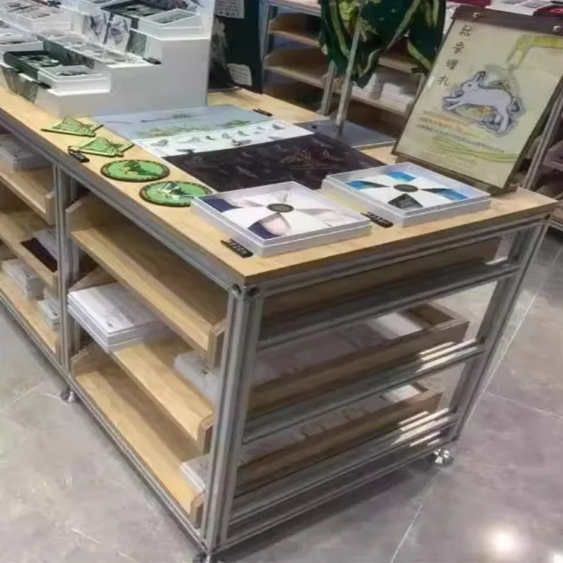 Aluminiumprofil Birke mit Lichtlochbrett Display Aufbewahrungsbehälter Schmuck Ornament Supermarkt Musterraum anwendbar