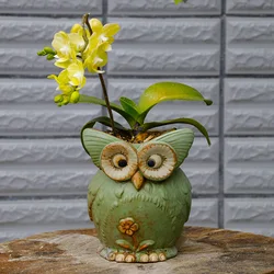 1Pcs Succulent Plant Flowerpot Cartoon Owl Shaped Ceramic Pots Home Decoration Random Styles Delivery Potted Plants