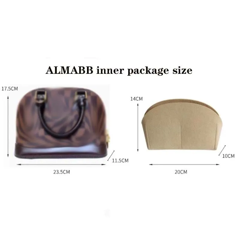 For Alma BB bag Insert Organizer Makeup Small Handbag Organize Inner Purse Portable Cosmetic bing Shell bag organizer Christmas