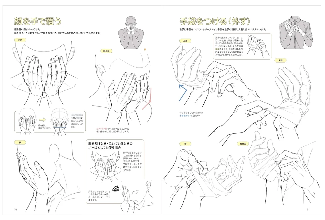 How To Draw Alluring Hands Japanese Art Book Ke 144 Pages 700 Assets Poses Manga Illustration