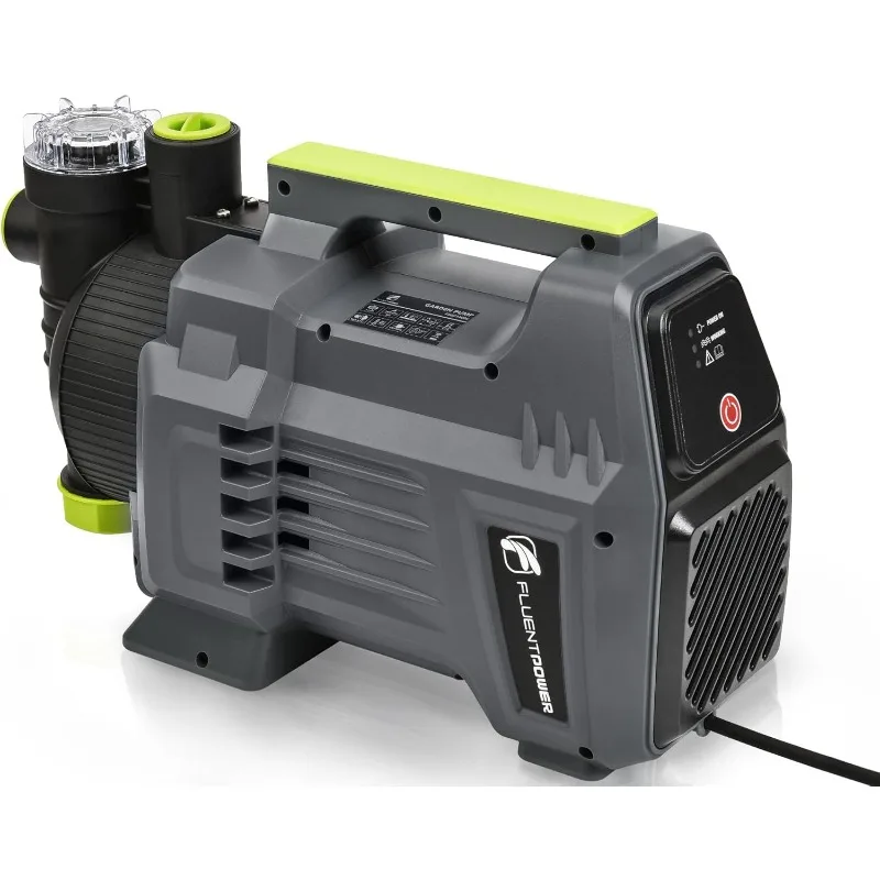 

Automatic Garden Booster Pump with Integrated Prefilter, 1300GPH, Lift 150FT, Portable Shallow Well Jet Pump