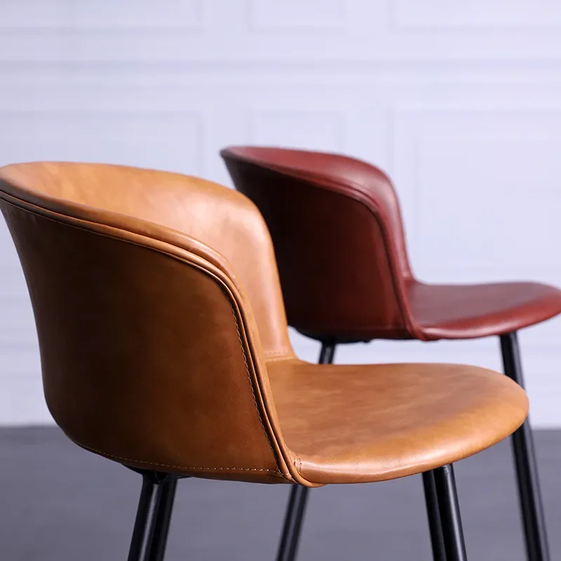 

Reinforce Leather Bar Chair Luxury Reception Desk Office Design Bar Tools Bartender Chair Taburetes Altos De Cocina Furniture