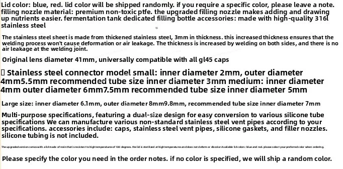 

100ml250ml500ml1000ml2000ml 2-hole Fermenter Special Feeding Bottle Reagent Bottle Anaerobic Bottle GL45