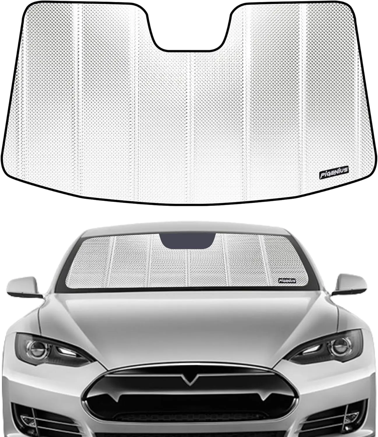 

Светоотражающий алюминиевый солнцезащитный козырек для Tesla Model 3 и Y, эффективно блокирует тепло и блики.