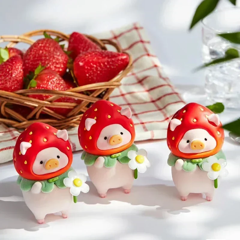 Lulu Pig Piggy Fruit Series Action Figures Dragon Year Limited Cute Statue Model Cartoon Decor Collectible Toys Girls Gift