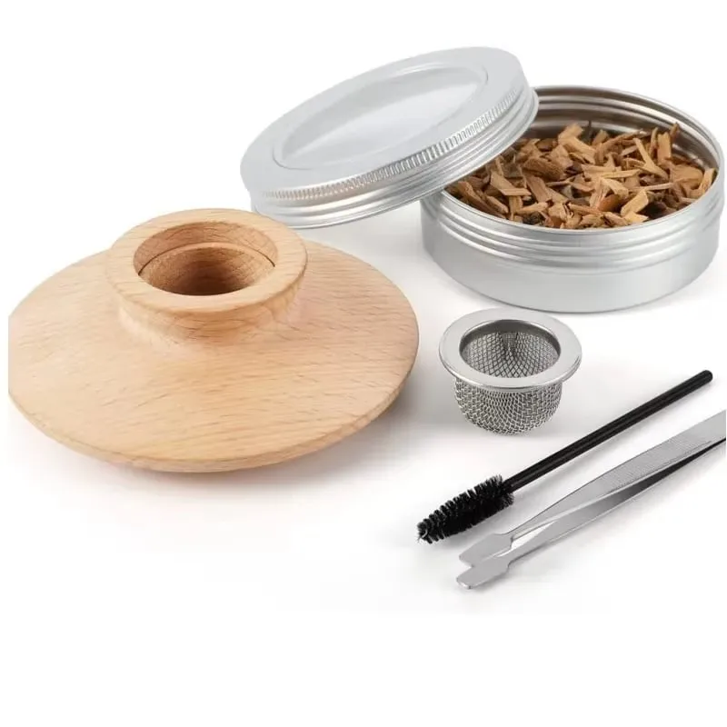 

Cocktail Smoker Mixology Bartender Kit Cocktail Smoker Kit Whiskey Wooden Smoked Wood Hood Smoker For Drinks Bar Cocktail